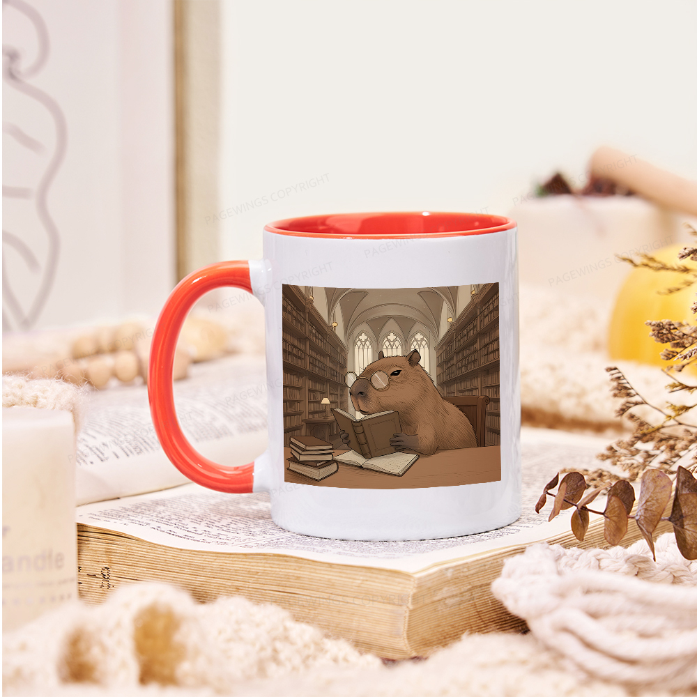 Pagewings The Reader Capybara Mug