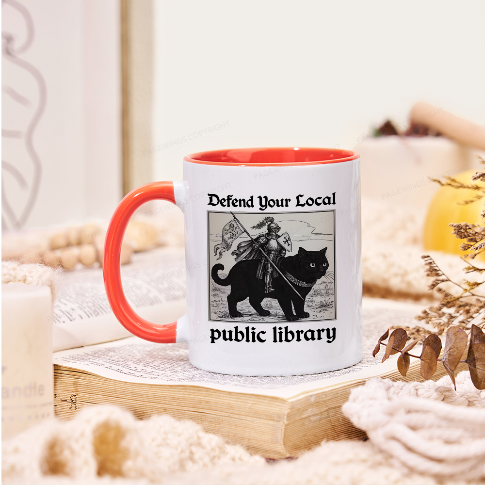 Pagewings Defend Your Local public library Mug