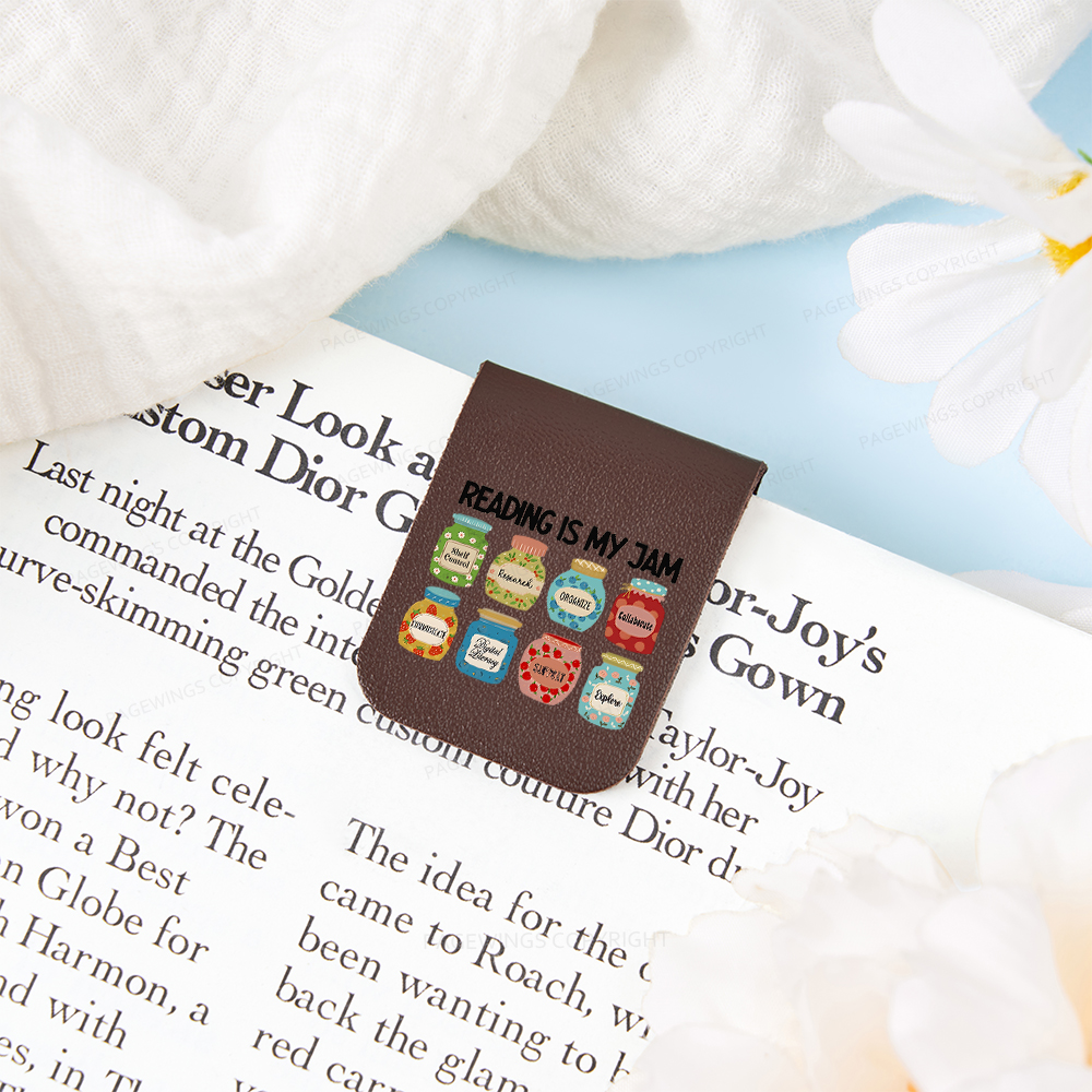 Pagewings Reading is My Jam Bookworm Magnetic Bookmark