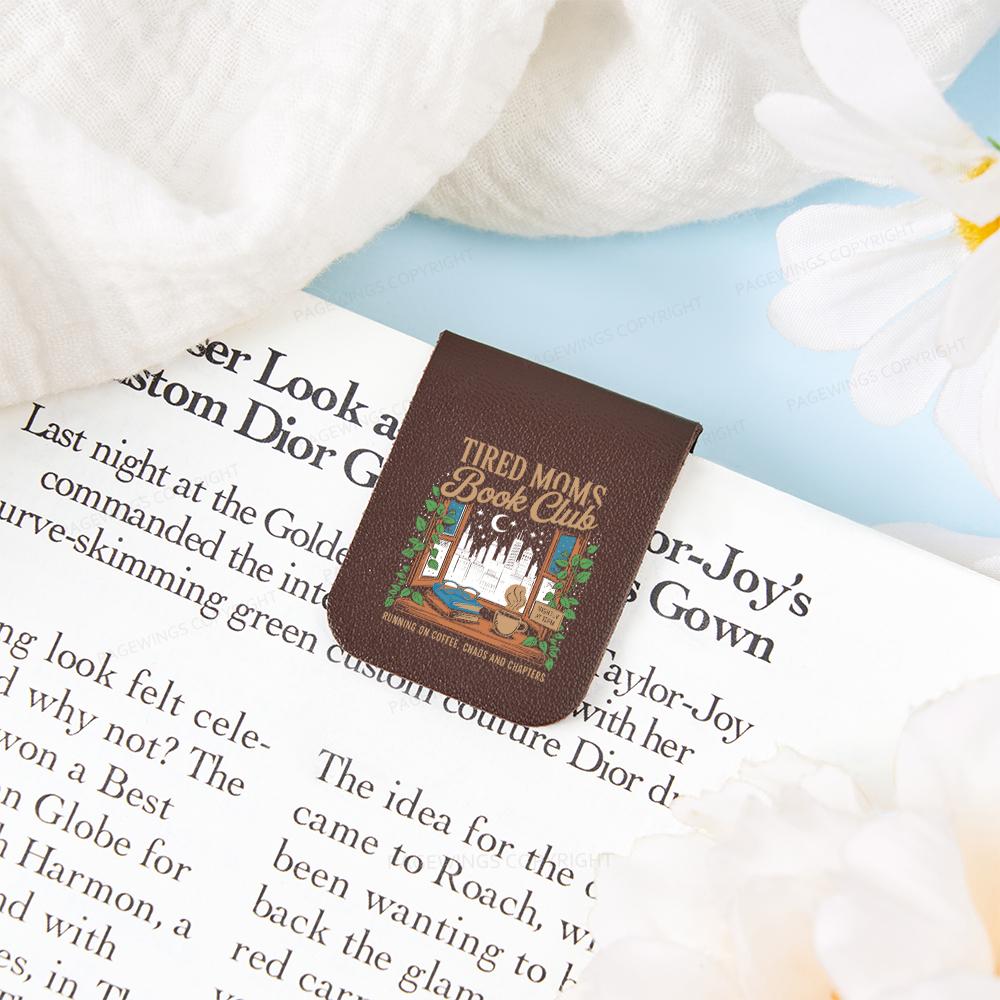 Pagewings Tired Moms Book Club Magnetic Bookmark