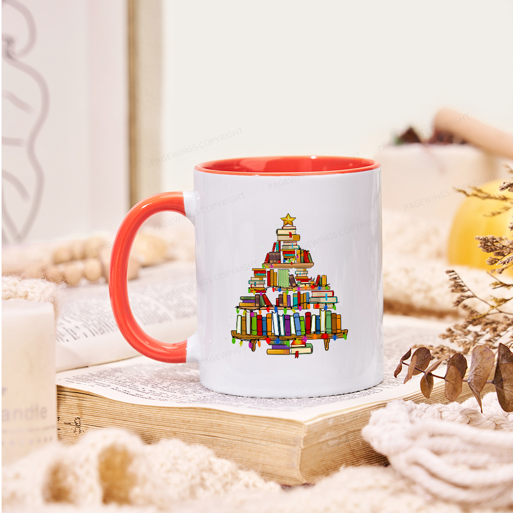 Pagewings Christmas Books Tree Mug