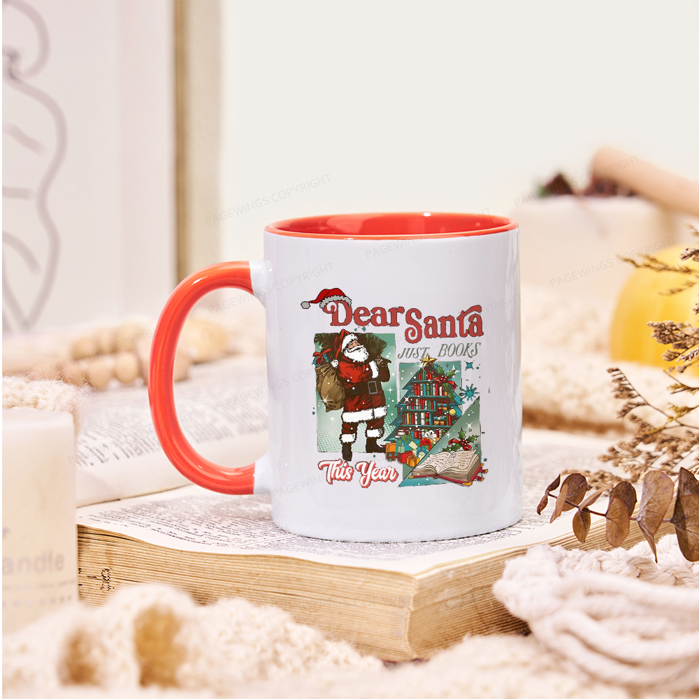 Pagewings Christmas Santa Reader Holiday Mug