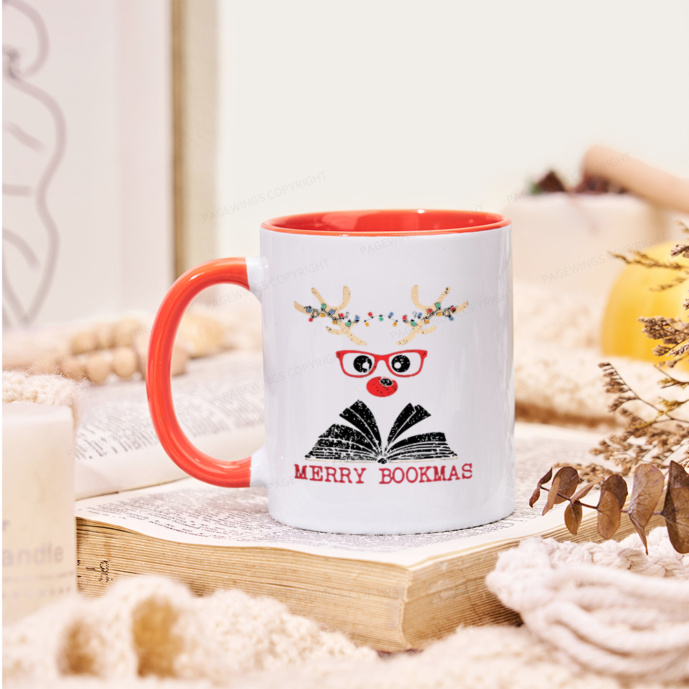 Pagewings Christmas Reindeer Reading Mug