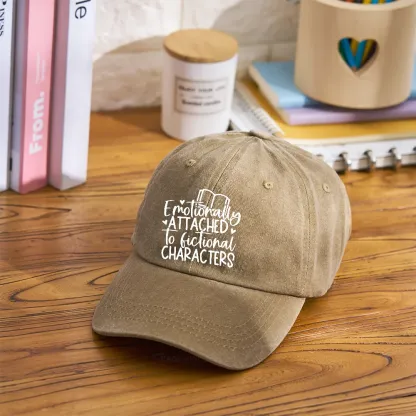 Pagewings Emotionally Attached To Fictional Characters Washed Cap
