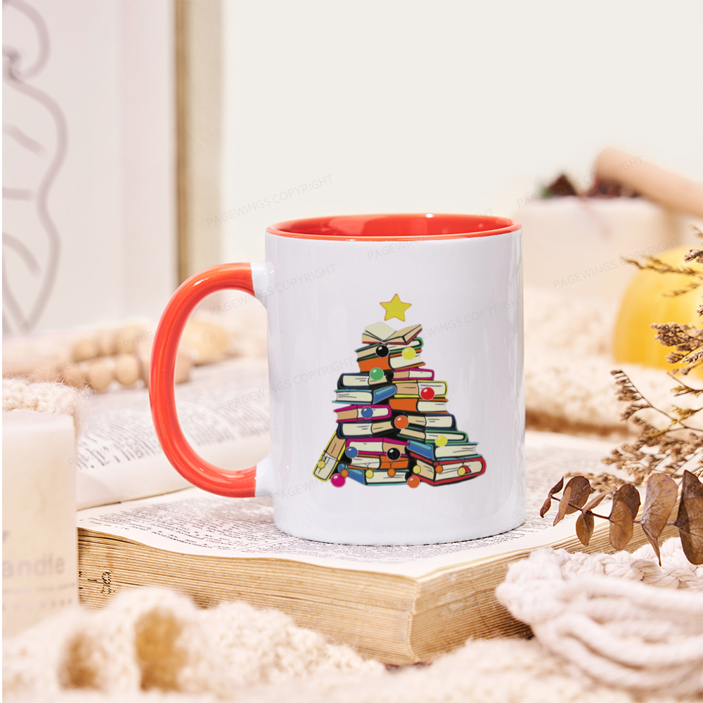 Pagewings Christmas Tree Bookworm Mug