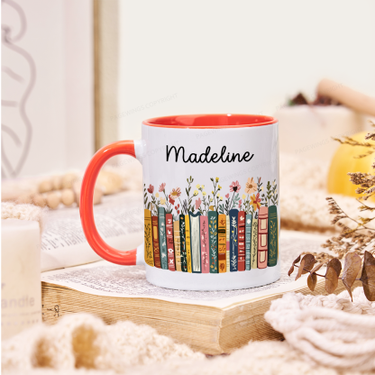 Pagewings Personalised Vintage Bookshelf Library Mug
