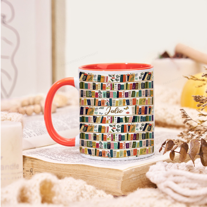 Pagewings Vintage Bookshelf Library Mug
