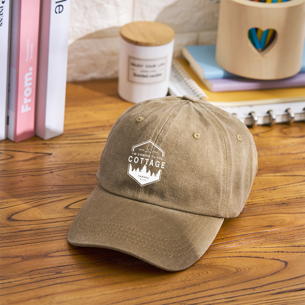 Pagewings Coming To The Cottage Washed Cap