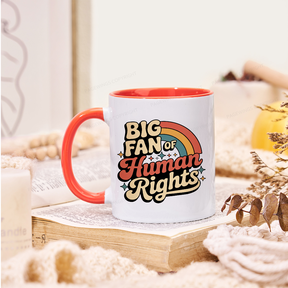 Pagewings Big Fan of Human Rights Mug