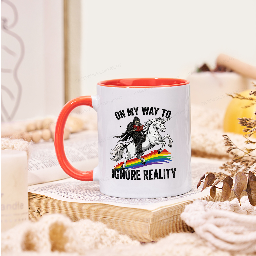 Pagewings On My Way To Ignore Reality Mug