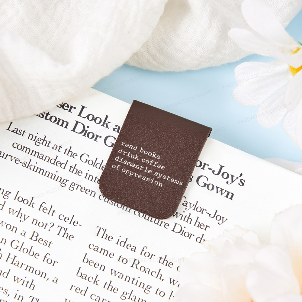 Pagewings Read Books Drink Coffee Dismantle Magnetic Bookmark