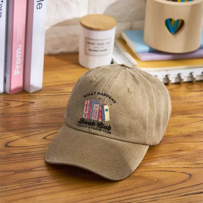 Pagewings Stays At Book Club Book Washed Cap