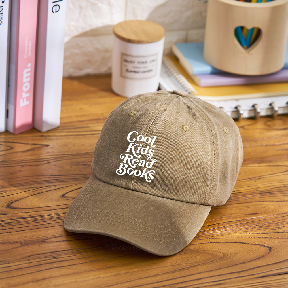 Pagewings Cool Kids Read Books Washed Cap