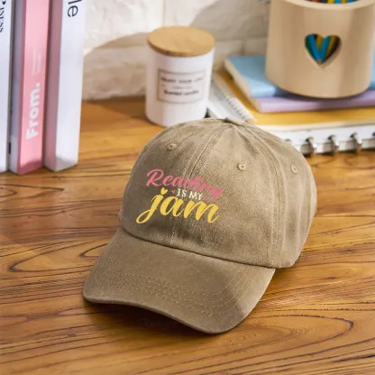 Pagewings Reading is My Jam Washed Cap