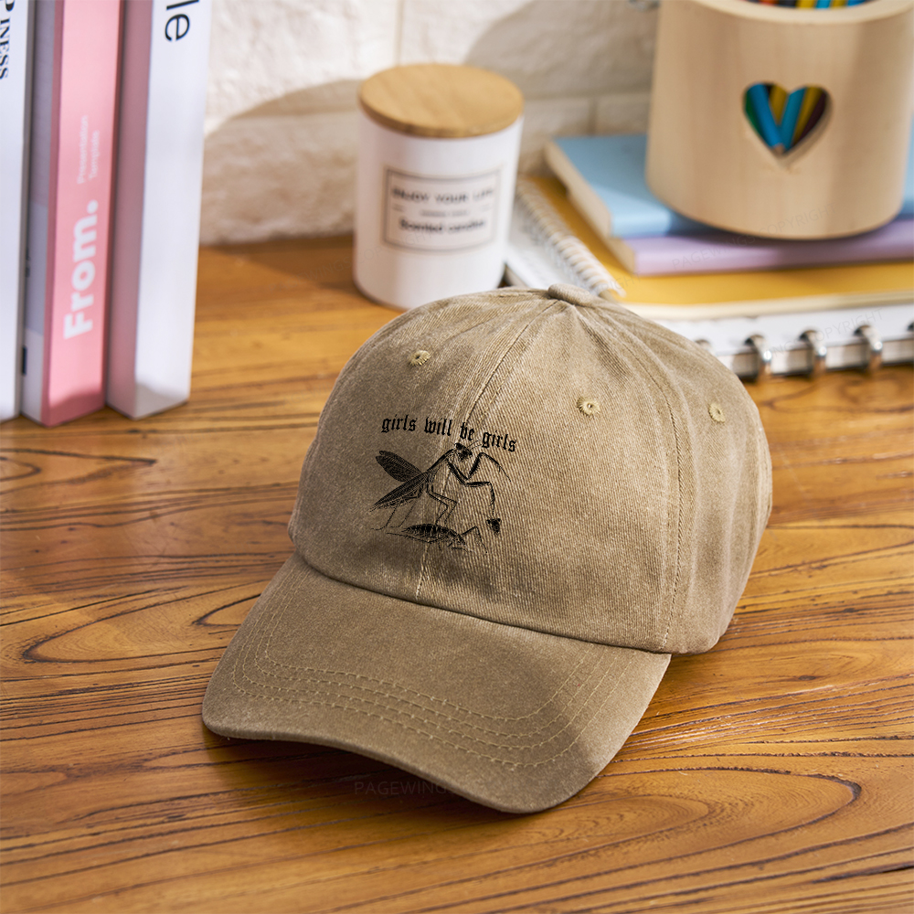 Pagewings Girls Will Be Girls Washed Cap