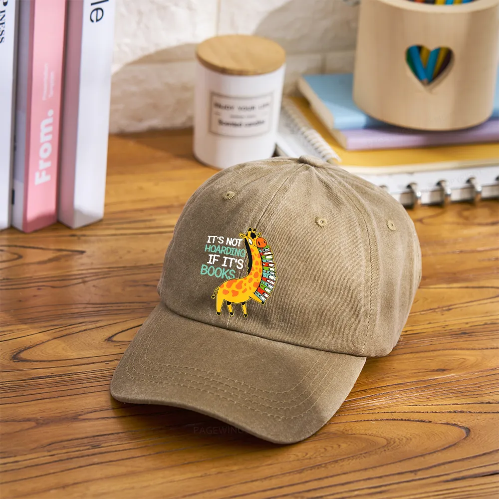 Pagewings It's Not Hoarding If It's Books Washed Cap