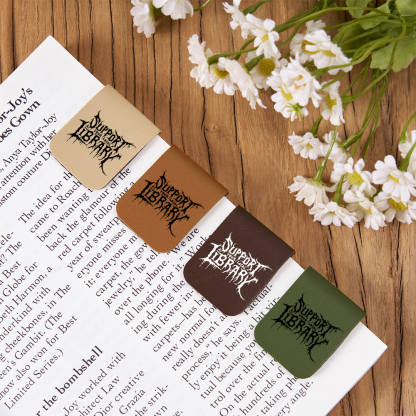 Pagewings Support Your Local Library Feathers Quotes Magnetic Bookmark