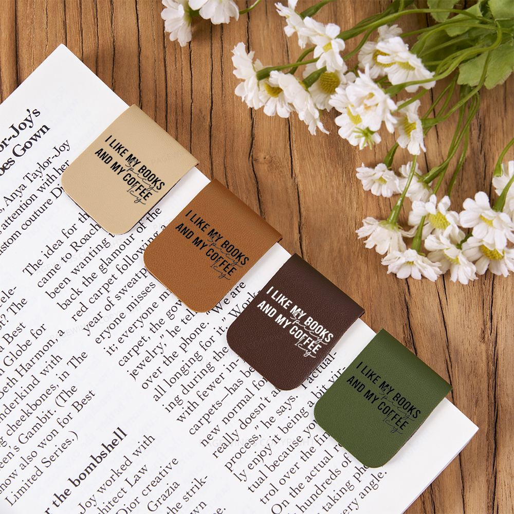 Pagewings I Like My Books And My Coffee Feathers Quotes Magnetic Bookmark