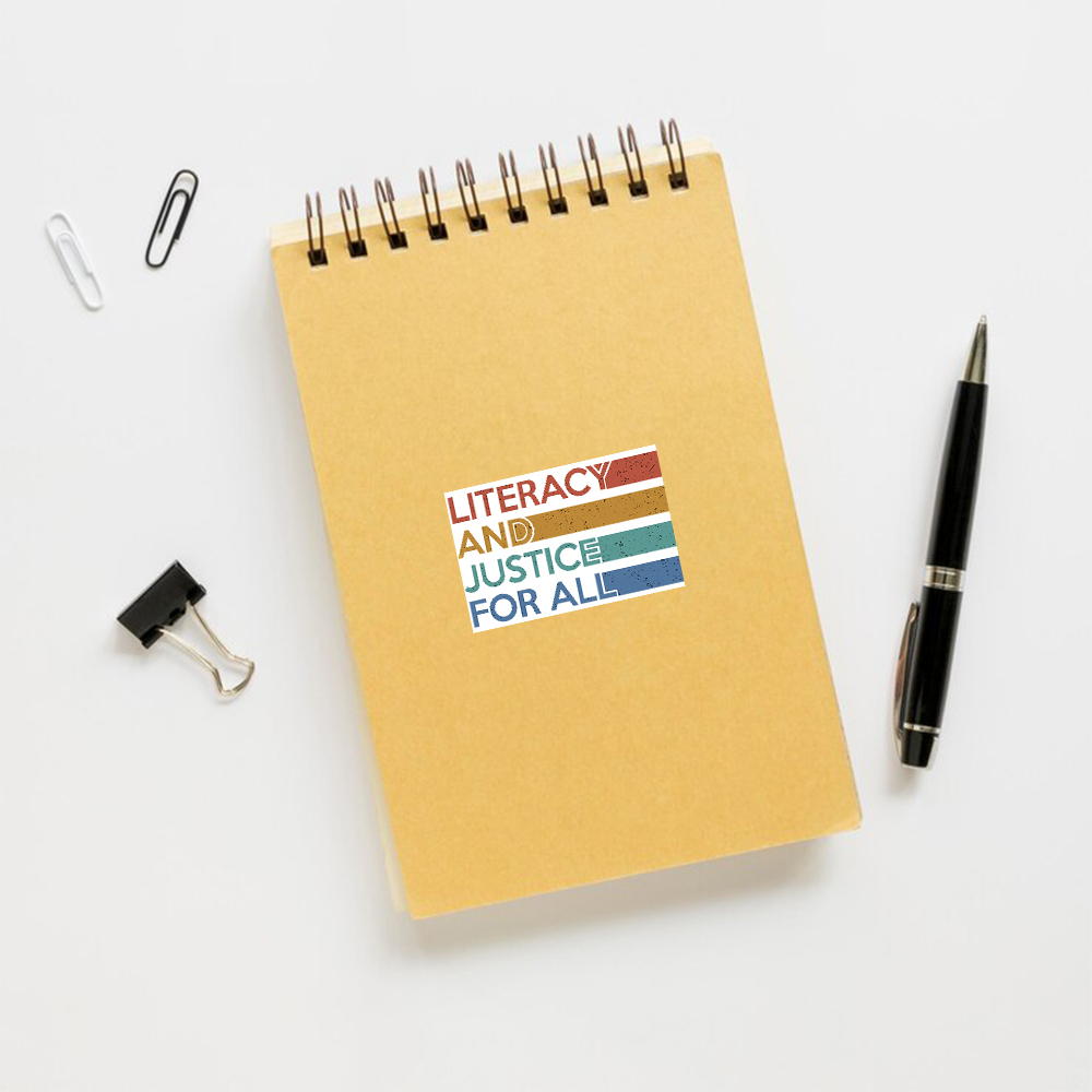 Pagewings Literacy and Justice For All Sticker