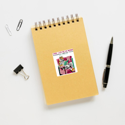 Pagewings Library Week Poster 1996 Sticker