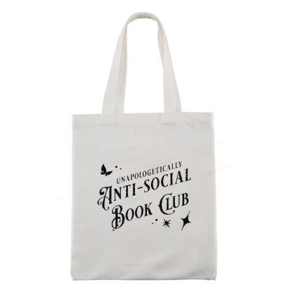 Pagewings Anti-social Book Club Comfort Colors Tote Bag