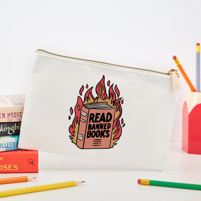 Pagewings Read Banned Books Shirt Pouch