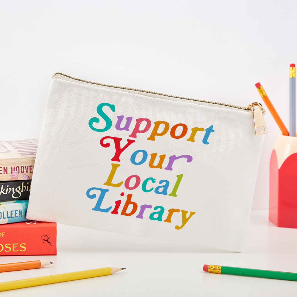 Pagewings Support Your Local Library Pouch