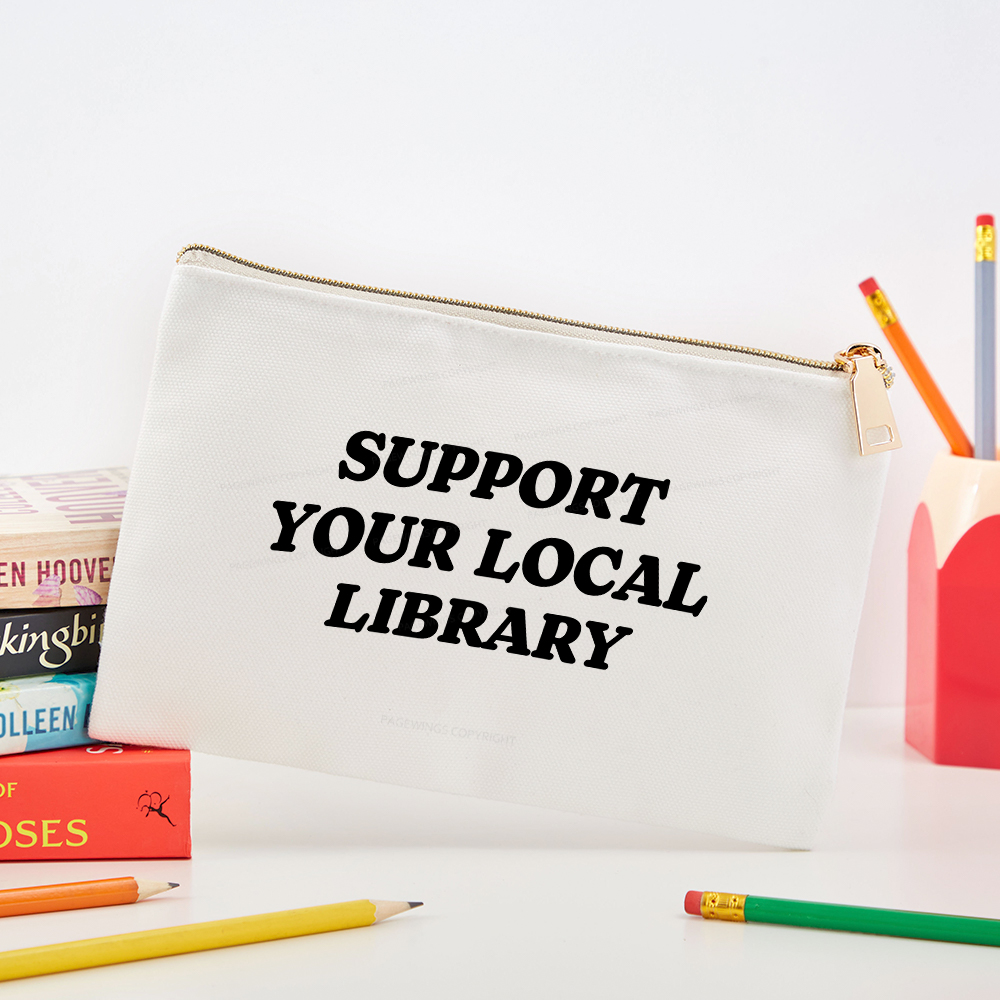 Pagewings Support Your Local Library Pouch