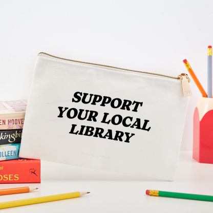Pagewings Support Your Local Library Pouch