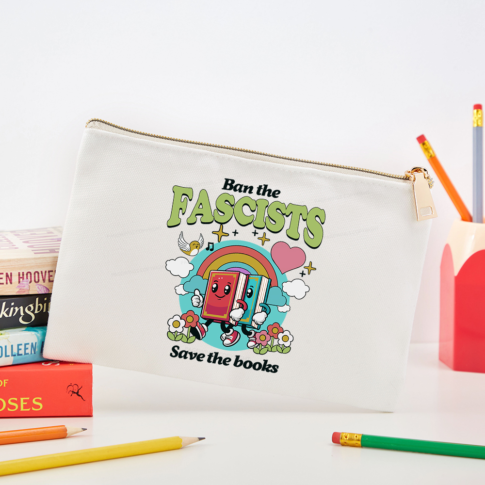 Pagewings Ban the Fascists Save the Books Pouch