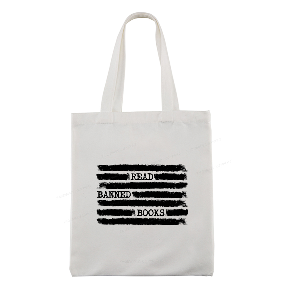 Pagewings  Read Banned Books Bookworm Librarian Tote Bag