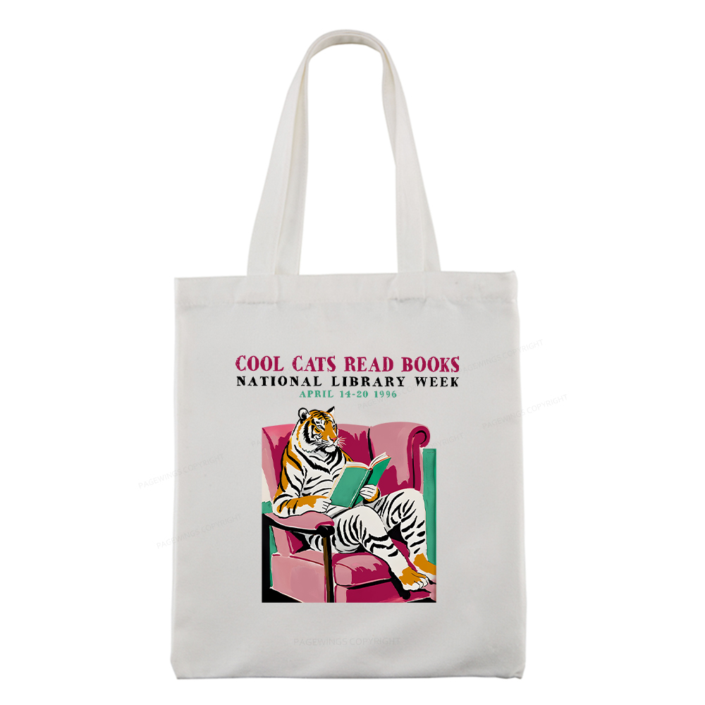 Pagewings  Library Week Poster 1996  Tote Bag
