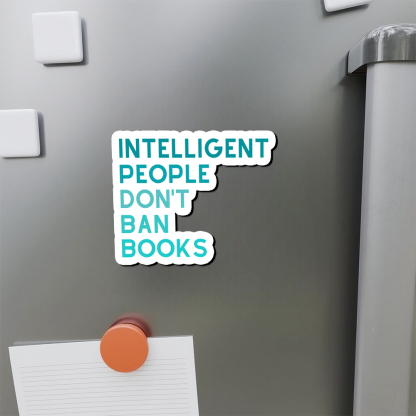 Pagewings Intelligent People Don't Ban Books Fridge Magnet