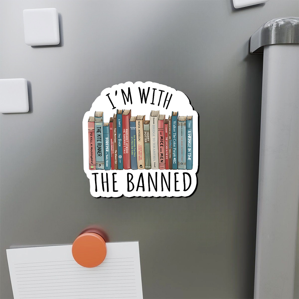 Pagewings I'm With The Banned Fridge Magnet