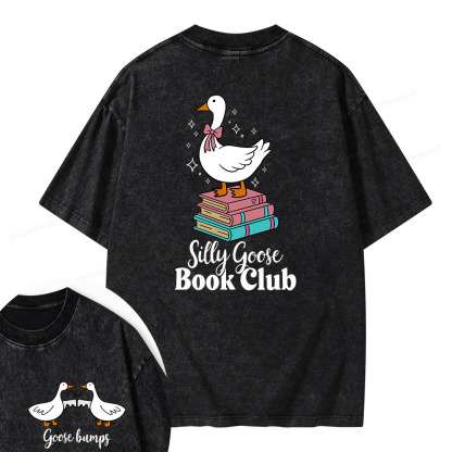 Pagewings Silly Goose Book Club Unisex Washed T-shirt
