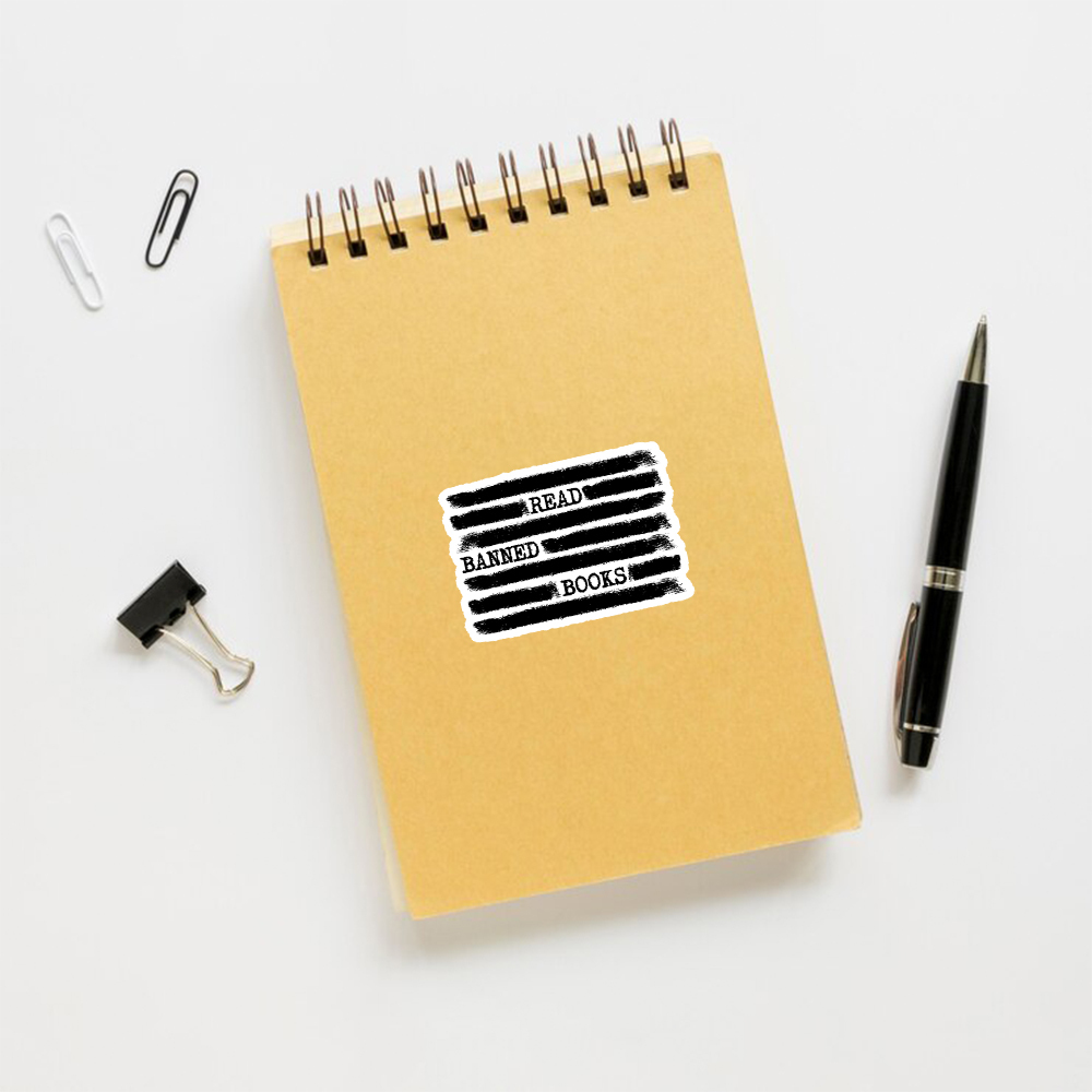 Pagewings Read Banned Books Bookworm Librarian Sticker