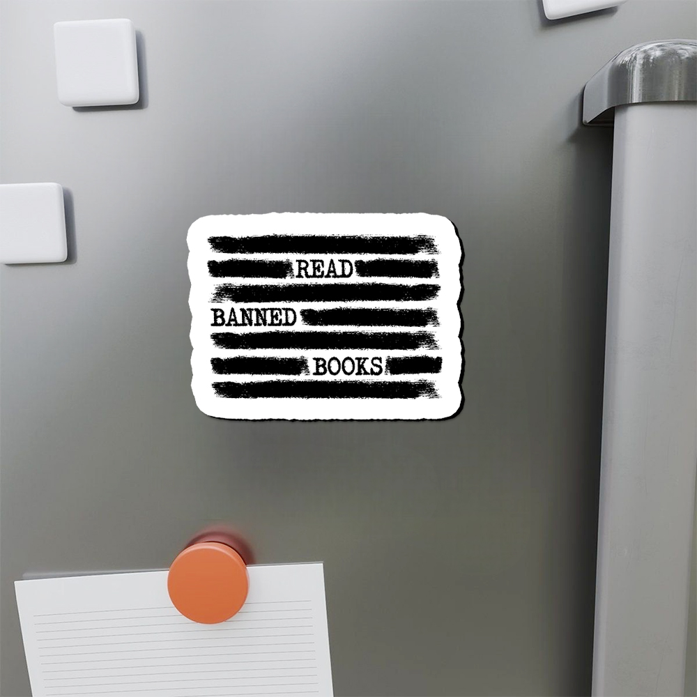 Pagewings Read Banned Books Bookworm Librarian Fridge Magnet