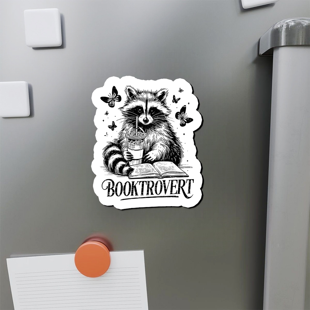 Pagewings Raccoon BookTrovert Fridge Magnet