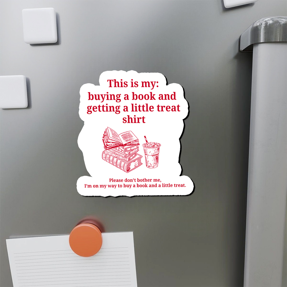 Pagewings Buying A Book And Getting A Little Treat Fridge Magnet