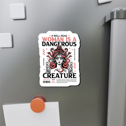 Pagewings A Well-Read Woman is A Dangerous Creature Fridge Magnet