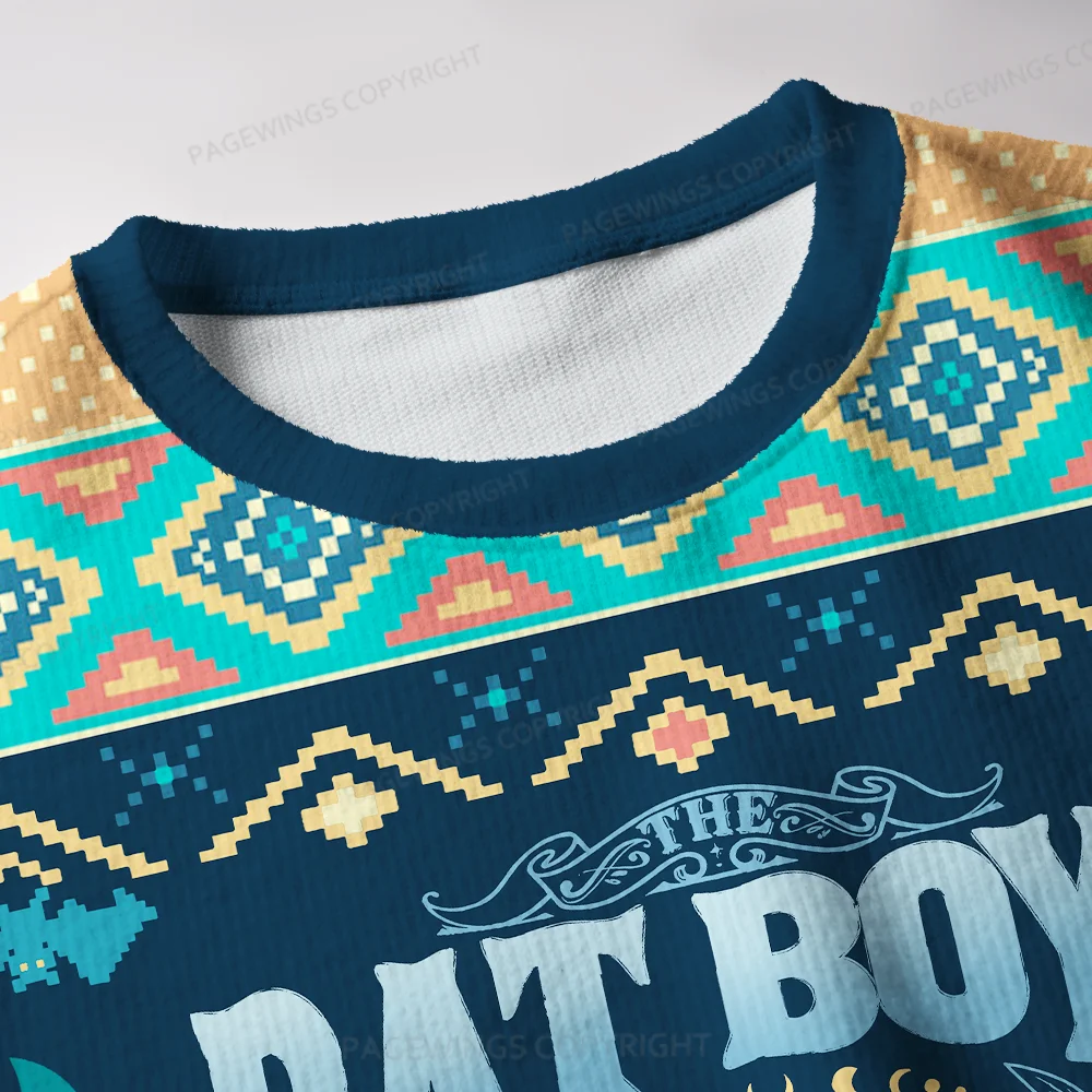 Pagewings Bat Boys Unisex Ugly Knit Sweatshirt