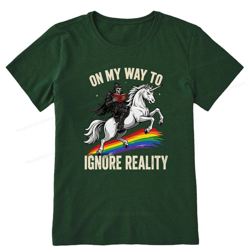 Pagewings On My Way To Ignore Reality Unisex Classic T-shirt