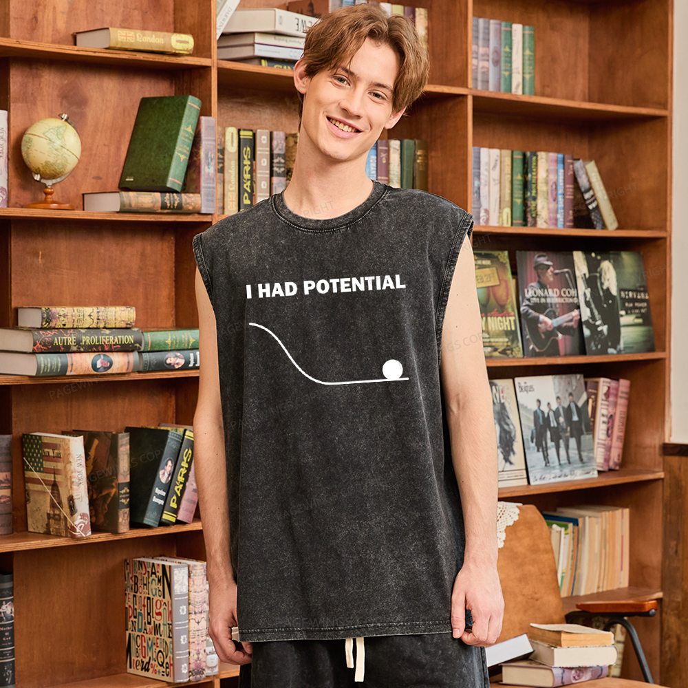 Pagewings Science Fiction Nerd Unisex Washed Tank Top