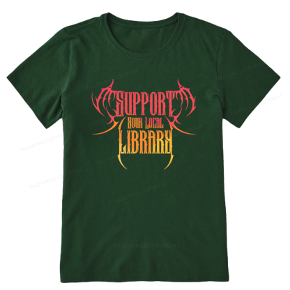 Pagewings Support Your Local Library Unisex Classic T-shirt
