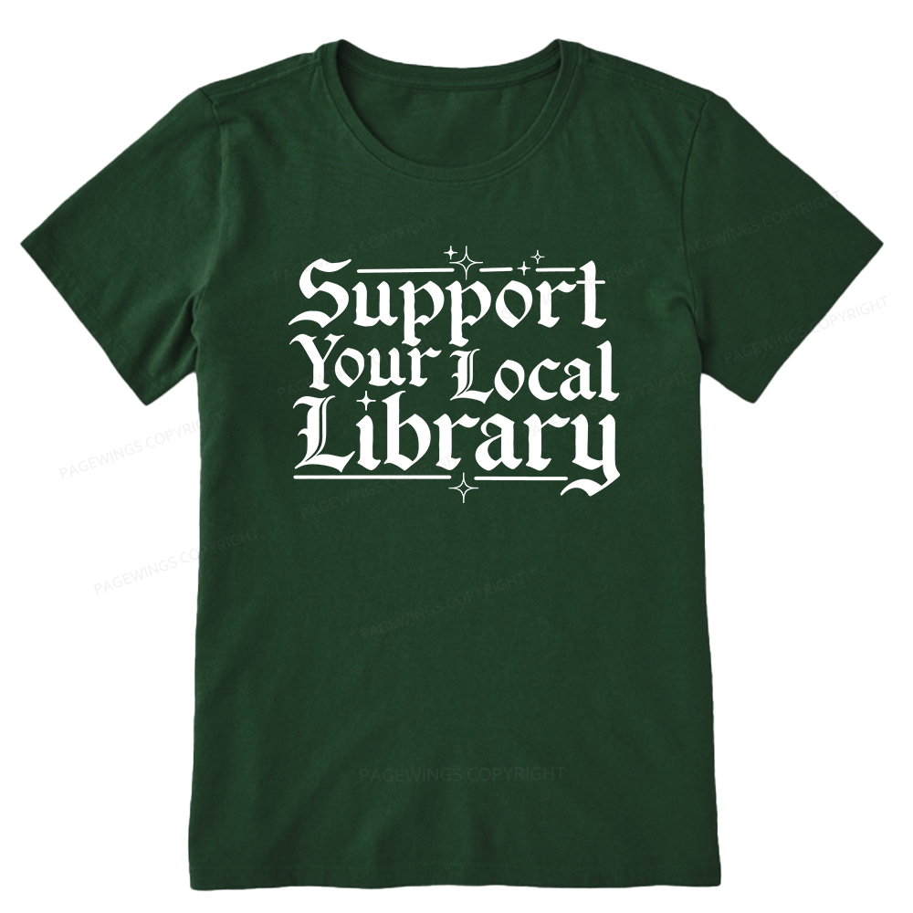 Pagewings Support Your Local Library Unisex Classic T-shirt