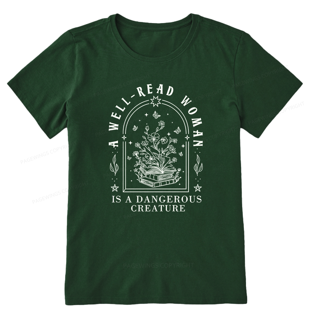 Pagewings A Well Read Woman Is A Dangerous Creature Unisex Classic T-shirt