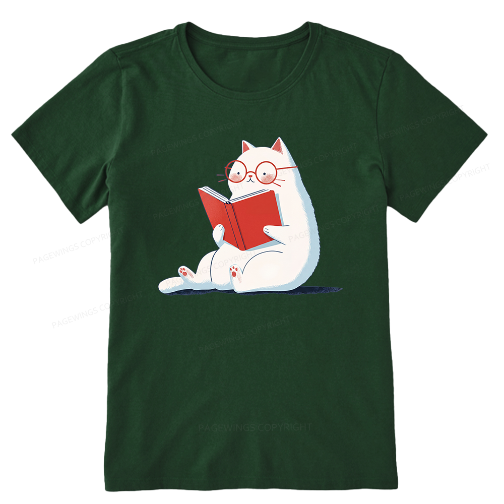 Pagewings Cat Reading Book Unisex Classic T-shirt