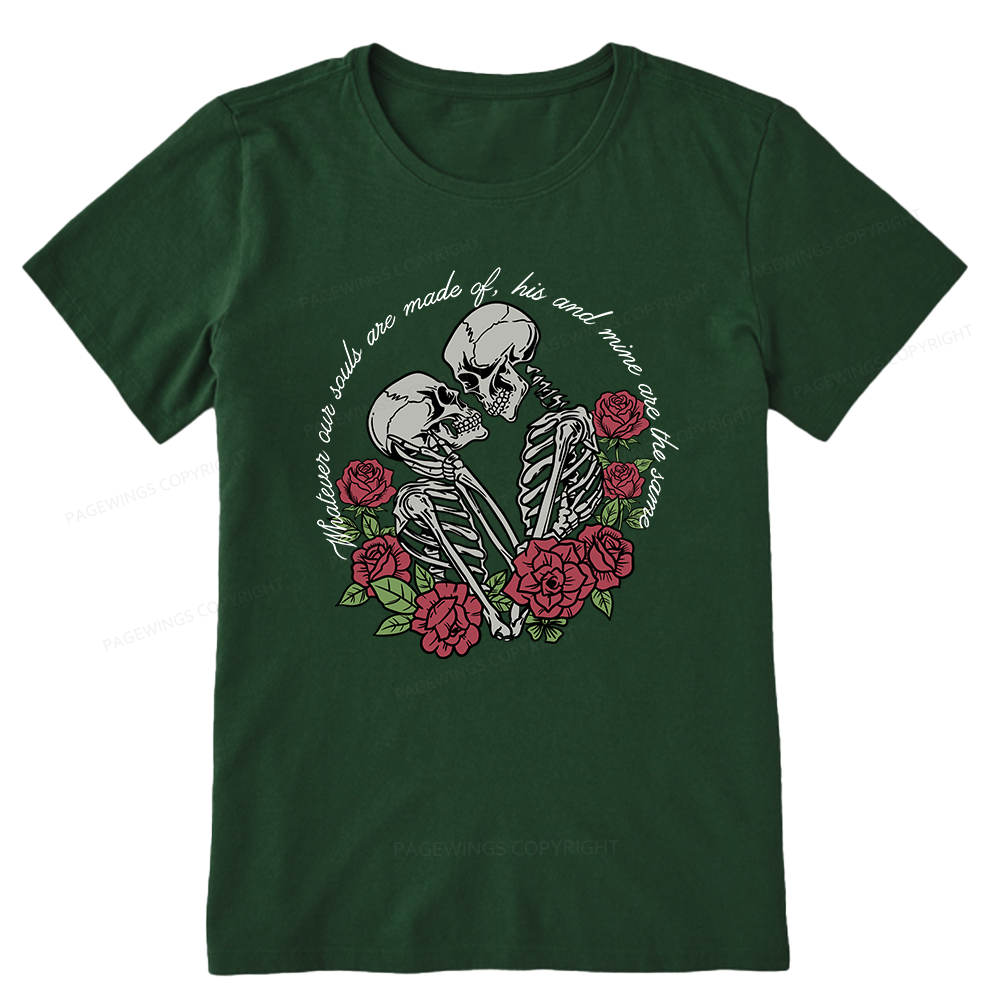 Pagewings Gothic Romance Skeleton Lovers Unisex Classic T-shirt