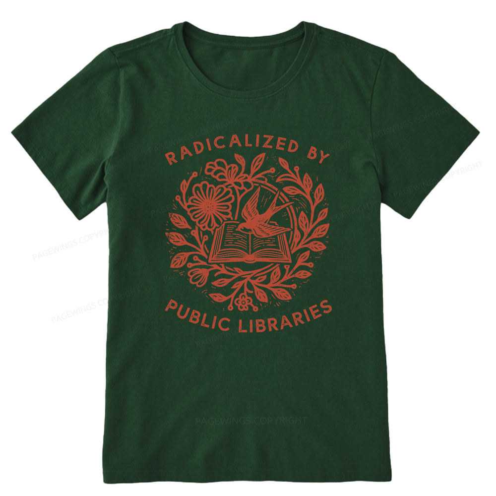 Pagewings Radicalized By Public Libraries Unisex Classic T-shirt