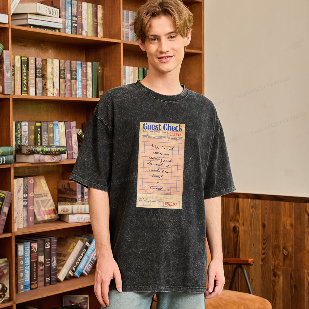 Pagewings Hockey Romance Unisex Washed T-shirt
